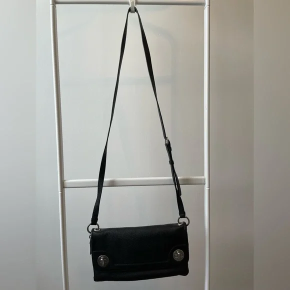 Marc Jacobs Black Leather Convertible Clutch / Crosby- with tags & dust bag - Picture 5 of 14